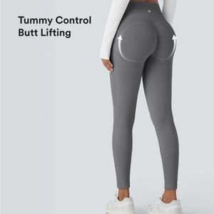 Sleek Gray High-Waisted Leggings